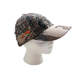 Sitka Green Tan Camo Print Lightweight Adjustable Hat One Size Hunting Hiking